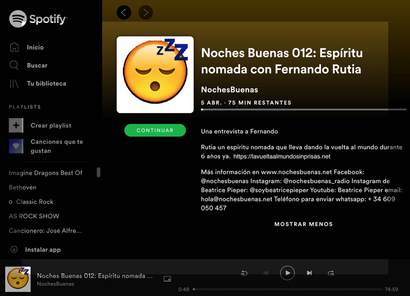 Noches Buenas en Spotify